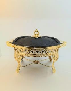 سوفله خوری بیضی ترکیبی طلایی مشکی