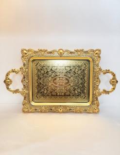 سینی طرح تل گلی طلایی