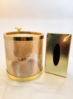 سطل دستمال آبگز طلایی کد 980