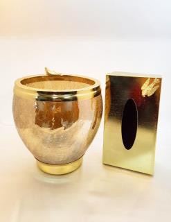 سطل دستمال آبگز طلایی کد985