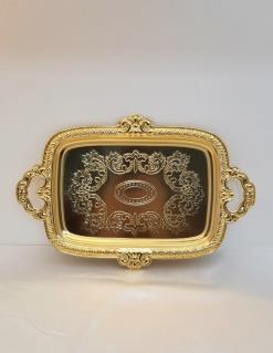 سینی نقلی دونفره طلایی کد 20920