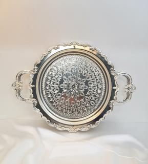 سینی طرح هندی نقره ای