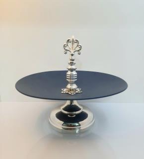 تک پایه ساده ترکیبی نقره‌ای سرمه‌ای