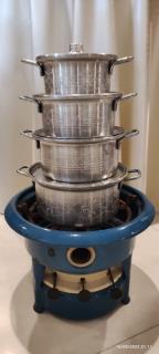 قابلمه چهار رقم نوزادی دسته دار طرح دار سوزنی آلومینیومی(روحی)