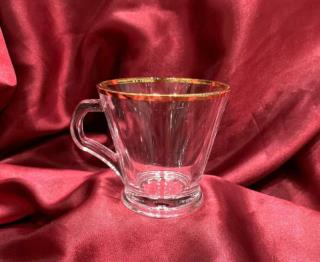 فنجان آنتالیا لب طلا