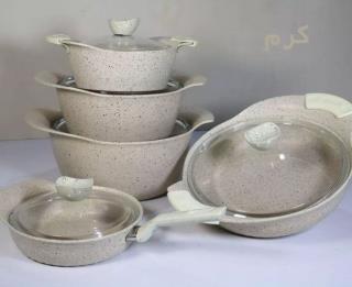 سرویس قابلمه ۱۲پارچه چدن گرانیت دلفینو