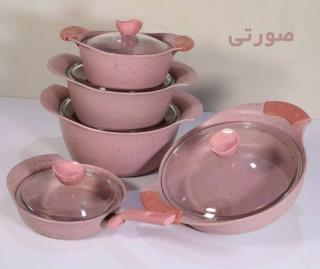 سرویس قابلمه ۱۲پارچه چدن گرانیت دلفینو