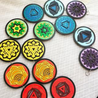 آویز چوبی مدل هفت چاکراه