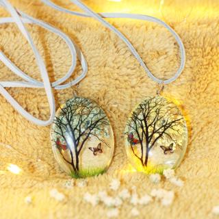 گردنبند زنانه رزین مدل طبیعت