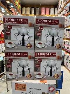 کتری و قوری فلورانس ۶ لیتری مدل کف چدن