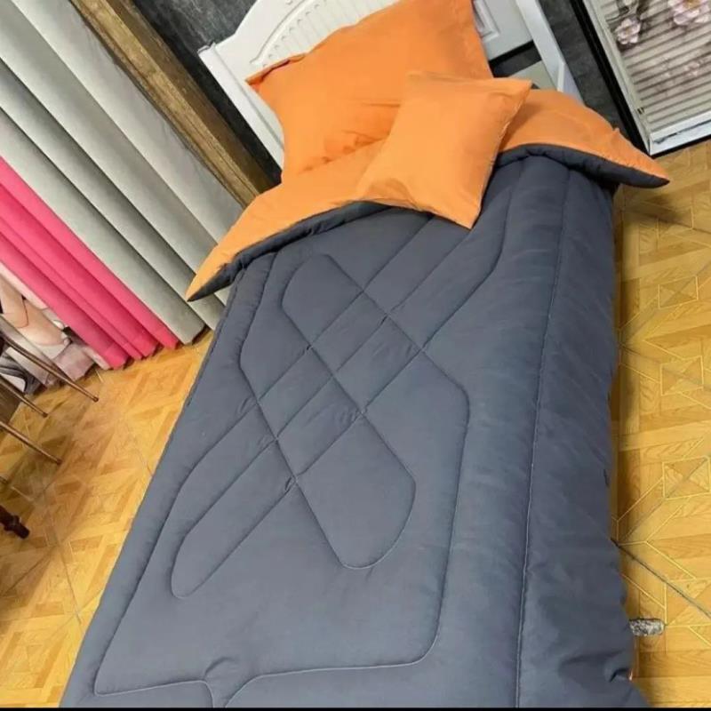 سرویس لحاف روتختی میکرو نخ ساده طرح خشتی کد 1021 تک نفره