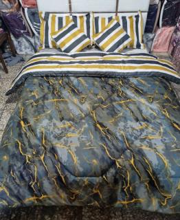 روتختی دو نفره طرح سنگ نما مشکی میکرو پلاس دو رو ( کد 1179 )