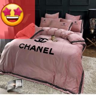 روتختی سه بعدی طرح چنل صورتی 2 نفره ( کد 1194 )