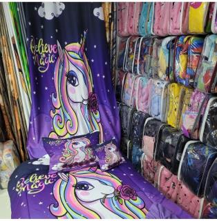 ست پرده و روتختی دیجیتالی دخترونه دلبر