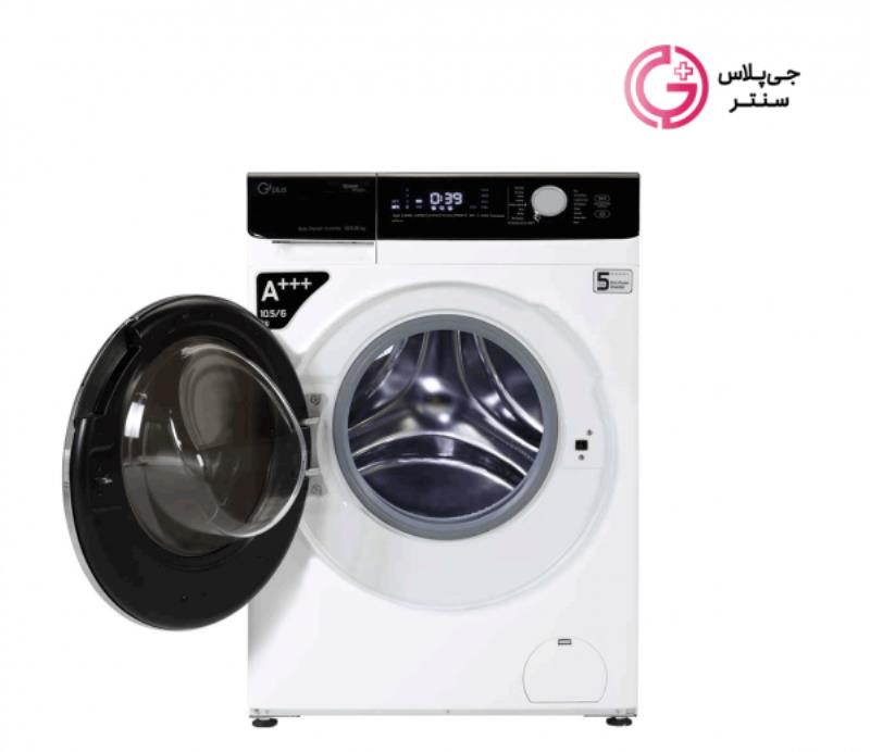 ماشین لباسشویی جی پلاس مدل GWM-KD1059W ظرفیت 10.5 کیلوگرم