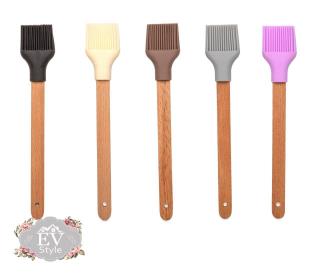 فرچه سیلیکونی دسته چوبی تخت کد 8624