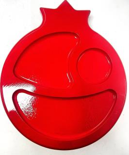 سینی انار وکیوم قرمز پایه دار کد 892