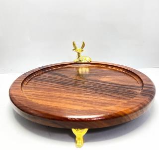 سینی پایه دار گوزن گرد کد 98