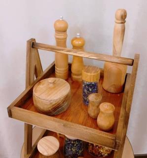 استند رومیزی ۲طبقه چوبی