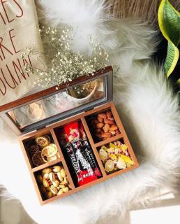 تیباکس چوبی ۵خانه مستطیل