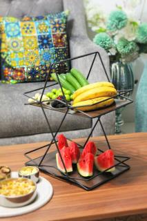 استند ۲طبقه رومیزی پروانه کف چوبی