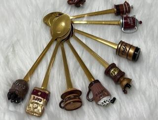 قاشق ۴ عددی طرح دار کافی طلایی