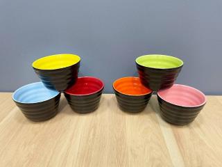 پیاله سرامیکی کوچک داخل رنگی کرامیکا(کارتنی)