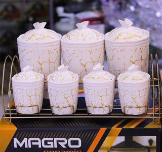 سرویس پاسماوری استنددار طرح ماربل 7 پارچه