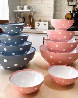 سرویس کاسه خالدار 4 تایی گرد