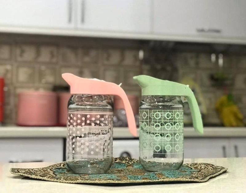 پارچ آب نیلا چاپدار 12 عددی