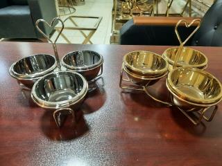 آجیل خوری سه تایی مدل آبکاری pvd