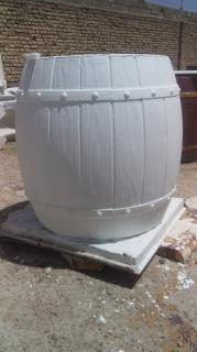 گلدان پلیمری بشکه طرح چوب