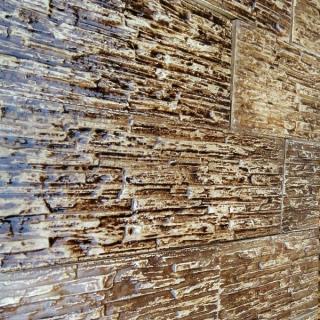 دیوار پوش سنگ نما مدل انتیک شیاری
