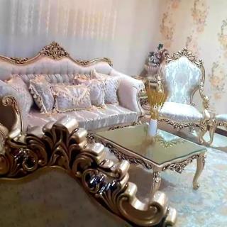 مبل ست 7نفره با میز و عسلی مدل زمرد