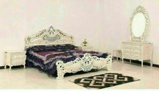 سرویس خواب مدل حصیری تمام چوب راش