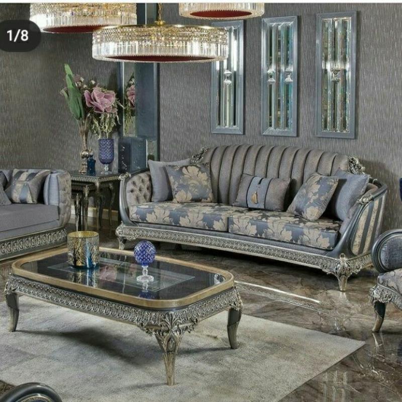 مبل مدل لیندا، تمام چوب راش،رنگ چوب و پارچه ب سلیقه مشتری
