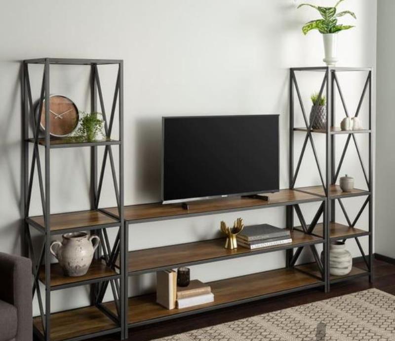 میز تلویزیون مدرن مدل فلزی چوبی