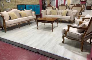 مبل کلاسیک ست 7 نفره مدل کویین فرانسوی چستردار