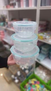 ست ظرف فریزری 3 تکه گرد کد 424