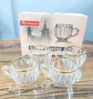 فنجان پراگ لب طلایی