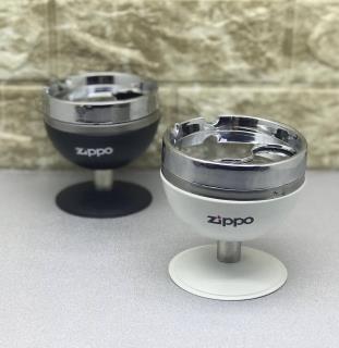 زیر سیگاری زیپو پایه دار مشکی و سفید