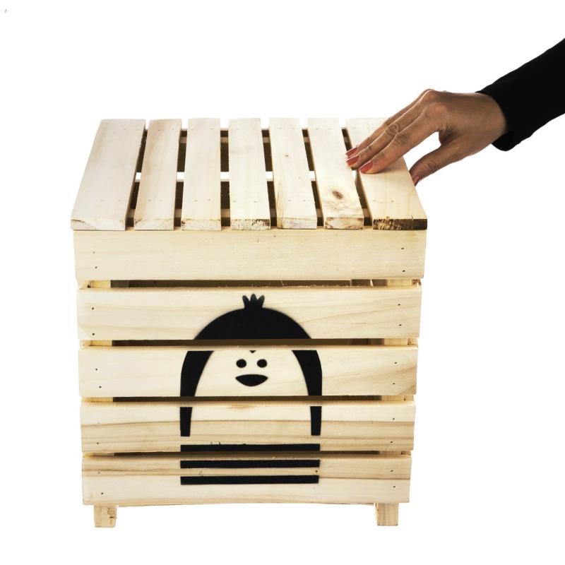 جعبه چوبی اسباب بازی مدل پنگوئن