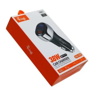 شارژر فندکی فست شارژ کینگ پلاس HK-09همراه کابل