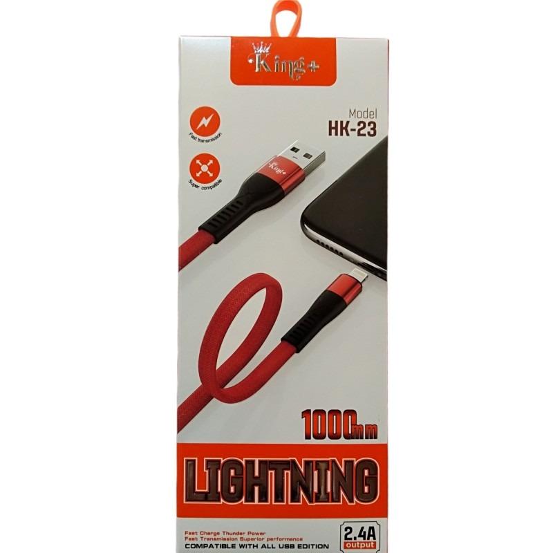 کابل تبدیل USB به لایتنینگ کینگ پلاس مدل HK-23
