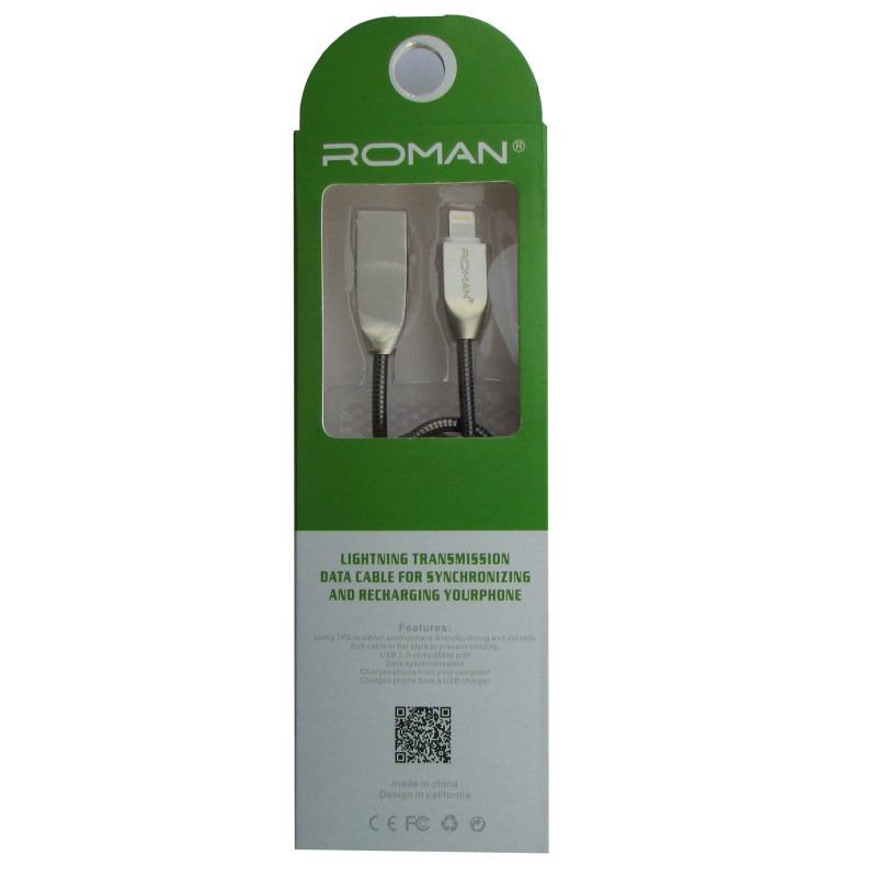 کابل تبدیل USB به لایتنینگ رومن مدل ron1 طول 1 متر