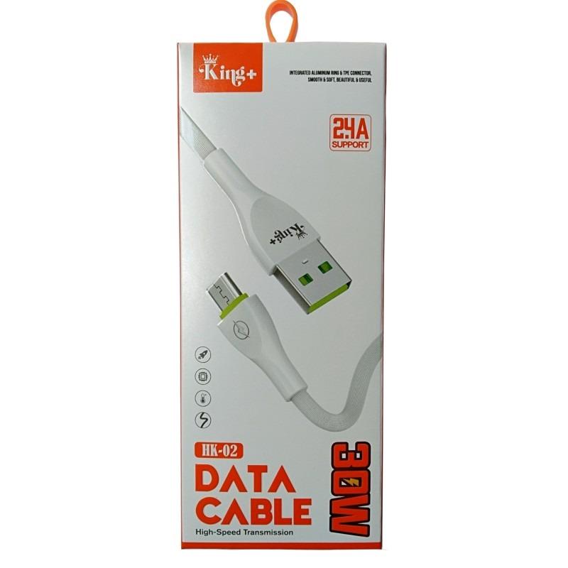 کابل تبدیل USB به microUSB کینگ پلاس مدل HK-02