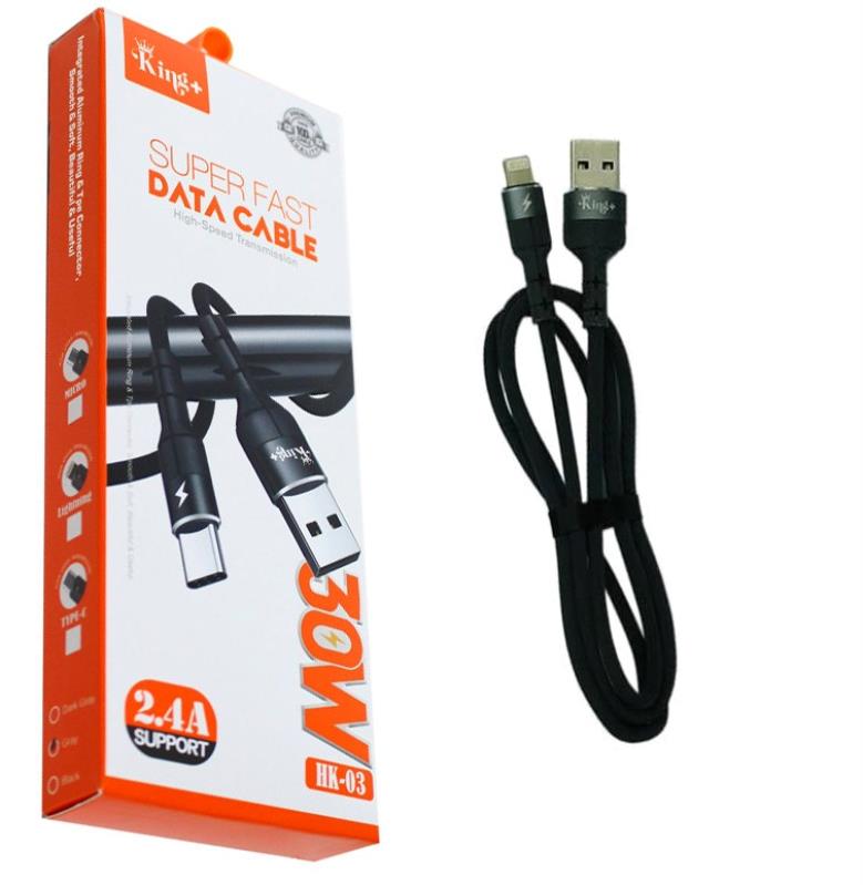 کابل تبدیل USB به لایتنینگ کینگ پلاس مدل Hk-03