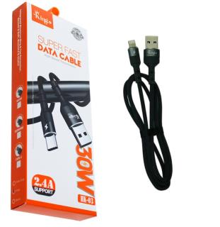 کابل تبدیل USB به لایتنینگ کینگ پلاس مدل Hk-03