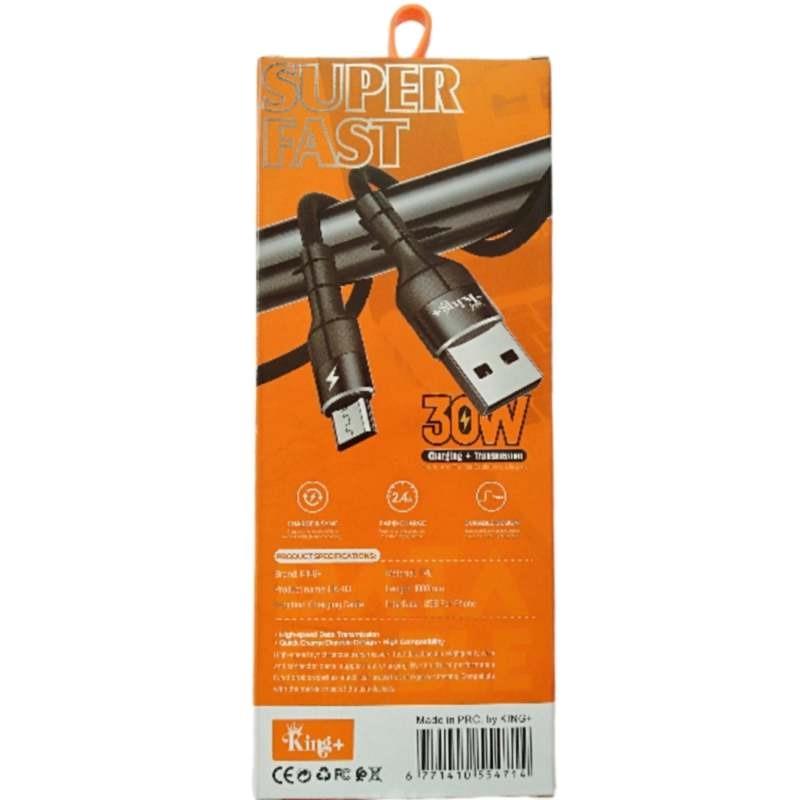 کابل تبدیل USB به MicroUSB کینگ پلاس مدل HK-03