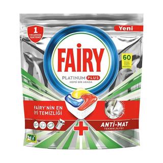 قرص ماشین ظرفشویی فیری مدل Platinum Plus بسته 60 عددی